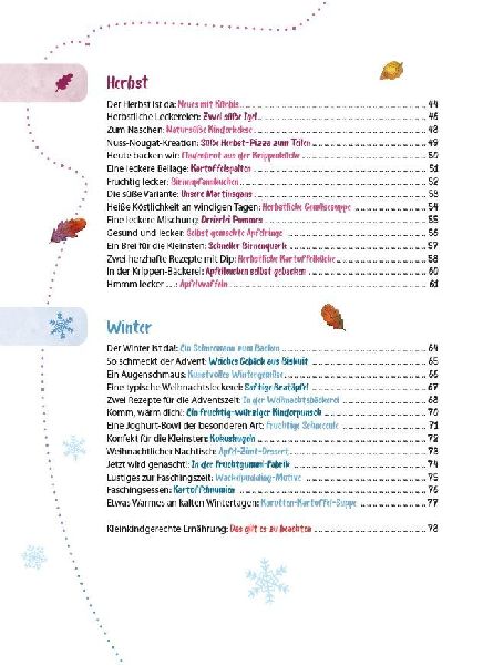 Das Krippen-Jahreszeitenbuch: Unsere Lieblingsrezepte