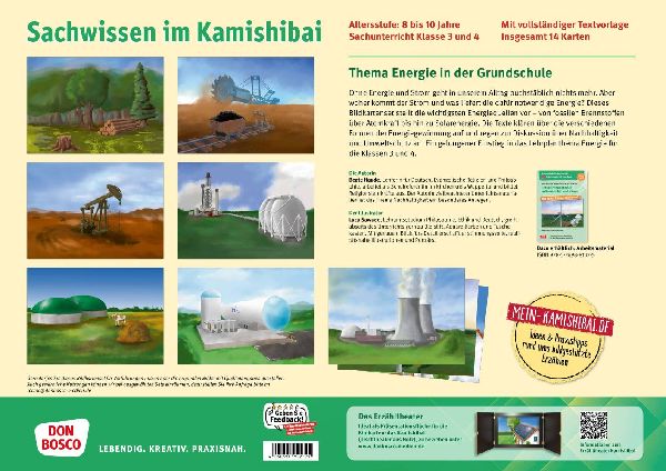 Was liefert Energie und Strom? Bildkarten zu fossilen und erneuerbaren Energiequellen. Kamishibai Bildkartenset