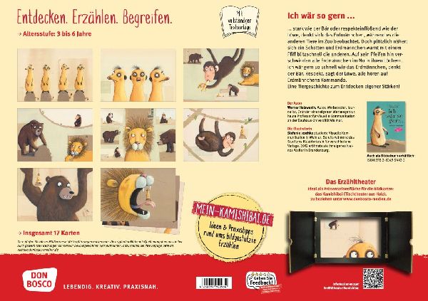 Ich wär so gern ... dachte das Erdmännchen. Kamishibai Bildkartenset