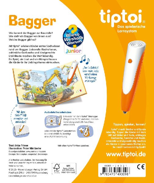 tiptoi® Wieso? Weshalb? Warum? junior - Bagger