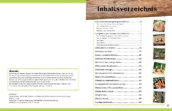 Tolle Schnitzereien I Schnitzbuch für Kinder ab 8 Jahren