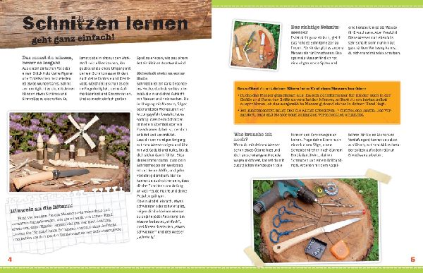 Tolle Schnitzereien I Schnitzbuch für Kinder ab 8 Jahren