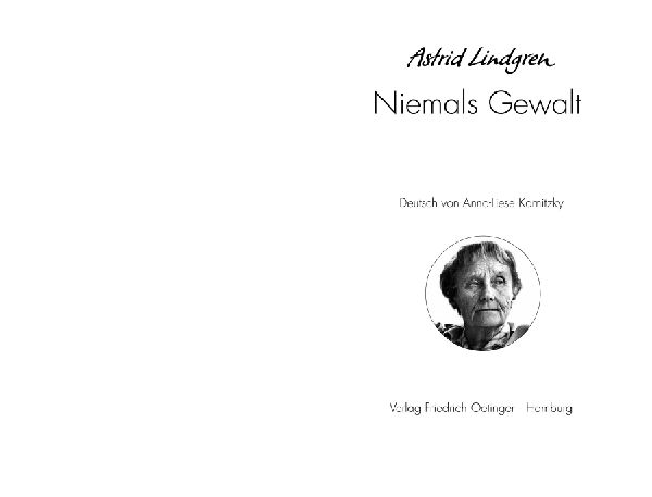 Niemals Gewalt!
