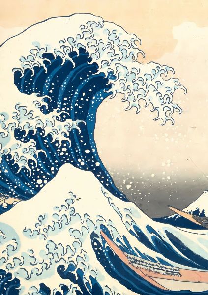 Hokusai 'Die große Welle vor Kanagawa' - Notizbuch ...