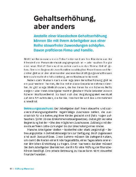 Mehr Geld für Eltern