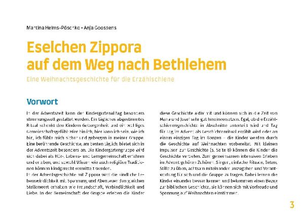 Eselchen Zippora auf dem Weg nach Bethlehem. Eine Weihnachtsgeschichte für die Erzählschiene. Erzählschienen-Figurenset