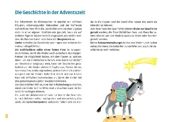 Eselchen Zippora auf dem Weg nach Bethlehem. Eine Weihnachtsgeschichte für die Erzählschiene. Erzählschienen-Figurenset