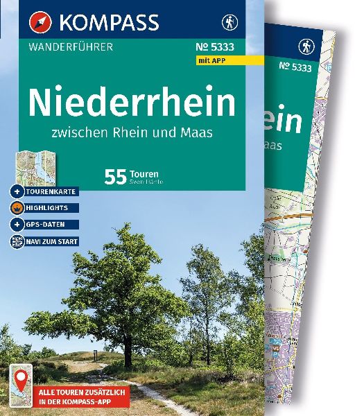 KOMPASS Wanderführer Niederrhein, zwischen Rhein und Maas, 55...
