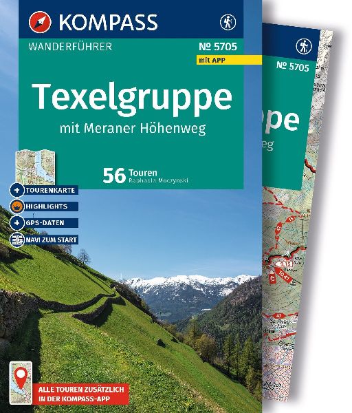 KOMPASS Wanderführer Texelgruppe mit Meraner Höhenweg, 56 To...