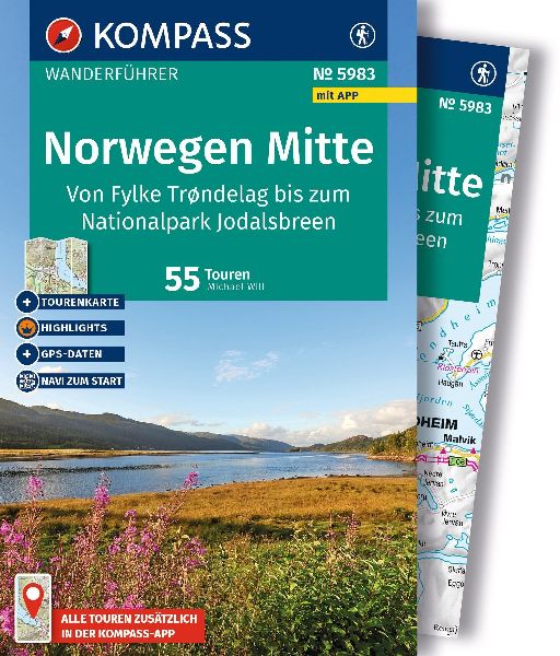 KOMPASS Wanderführer Norwegen Mitte, von Fylke Trøndelag bis...