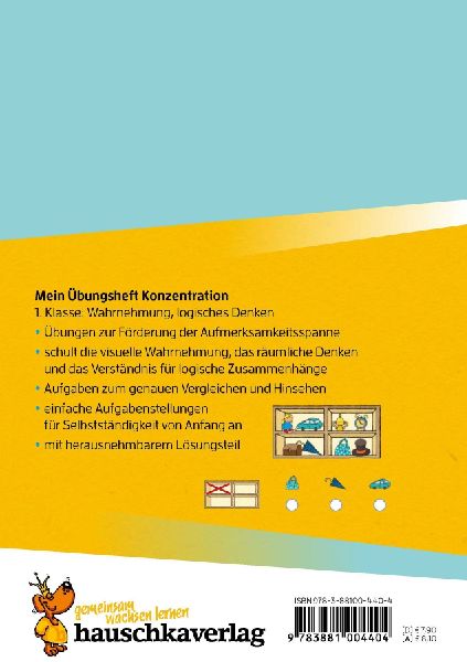 Mein Übungsheft Konzentration - Schulanfang: Wahrnehmung, logisches Denken
