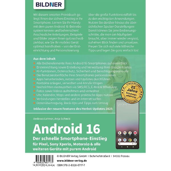 Android 16 - Der schnelle Smartphone-Einstieg - Für Einsteiger ohne Vorkenntnisse