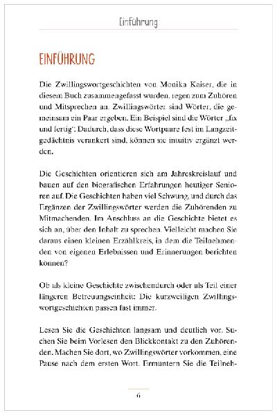 Zwillingswortgeschichten für Senioren