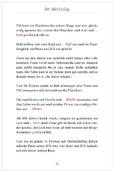 Zwillingswortgeschichten für Senioren