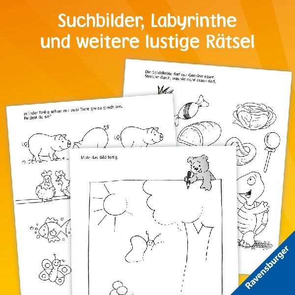 Kindergarten-Rätselspaß für unterwegs