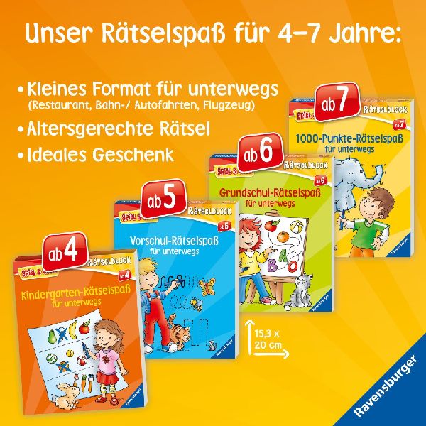 Kindergarten-Rätselspaß für unterwegs