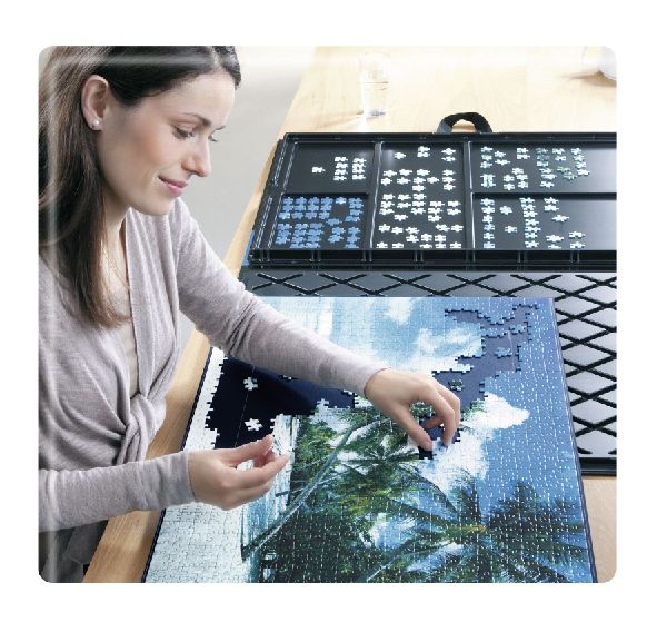 Ravensburger Puzzlemappe für Puzzles mit bis zu 1000 Teilen, Kombination aus Puzzle-Sortierschale und Puzzleunterlage, Zubehör zur Aufbewahrung von Puzzles
