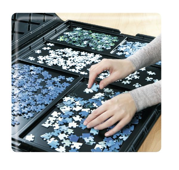 Ravensburger Puzzlemappe für Puzzles mit bis zu 1000 Teilen, Kombination aus Puzzle-Sortierschale und Puzzleunterlage, Zubehör zur Aufbewahrung von Puzzles