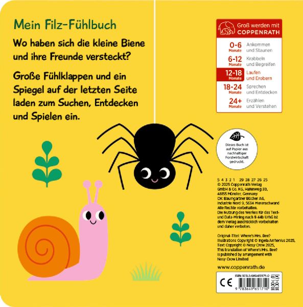 Mein Filz-Fühlbuch: Kuckuck, kleine Biene!