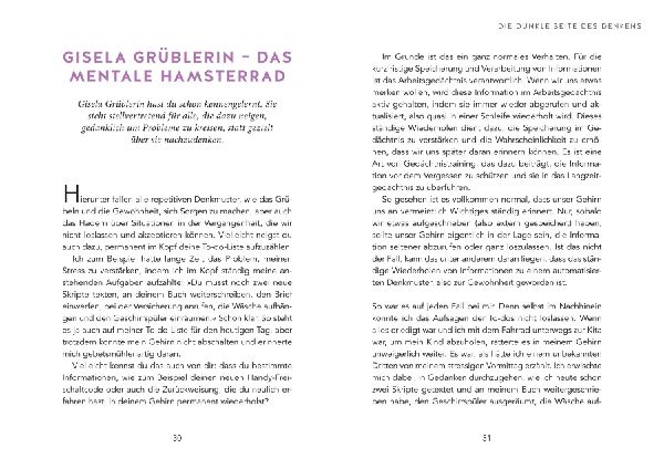 Genug gegrübelt, lieber Kopf!