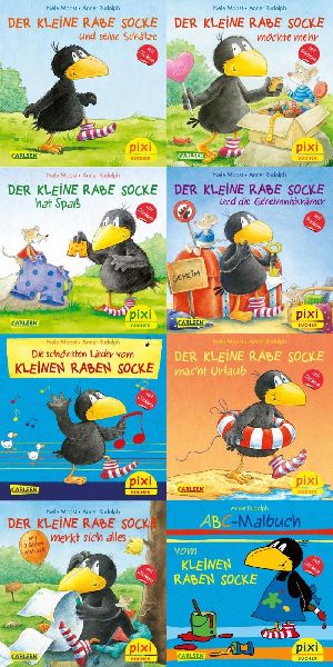 Pixi-8er-Set 193: Der kleine Rabe Socke mit Stickern (8x1 Exem...