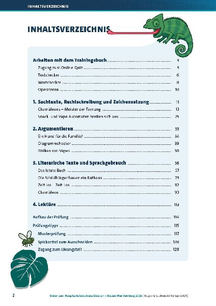 Sicher zum Hauptschulabschluss Deutsch Baden-Württemberg 2026 und 2027 - Trainingsbuch