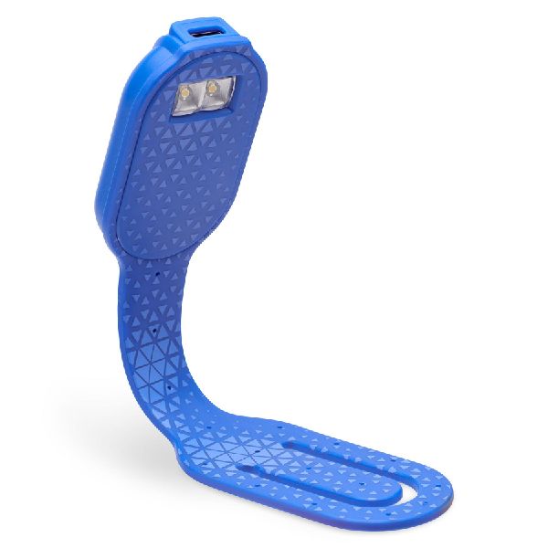 Flexilight RC (Blue Hexagonal) - wiederaufladbares Leselicht - 2 in 1 Leselampe & Lesezeichen - LED Leselicht - Geschenk für Leser, Buchliebhaber - Deutsche Ausgabe