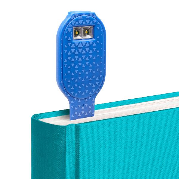 Flexilight RC (Blue Hexagonal) - wiederaufladbares Leselicht - 2 in 1 Leselampe & Lesezeichen - LED Leselicht - Geschenk für Leser, Buchliebhaber - Deutsche Ausgabe