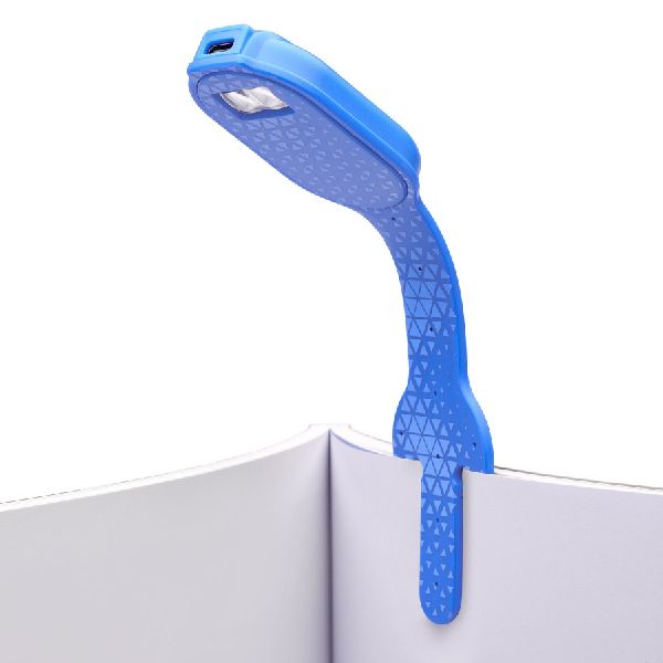 Flexilight RC (Blue Hexagonal) - wiederaufladbares Leselicht - 2 in 1 Leselampe & Lesezeichen - LED Leselicht - Geschenk für Leser, Buchliebhaber - Deutsche Ausgabe