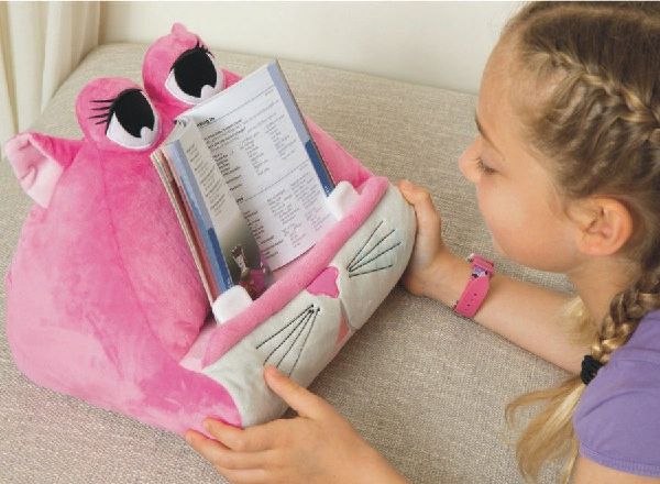 Bookmonster Katze | Lesekissen für Bücher und Tablets | Buchständer | Tablethalter | Lesehillfe | Deutsche Ausgabe