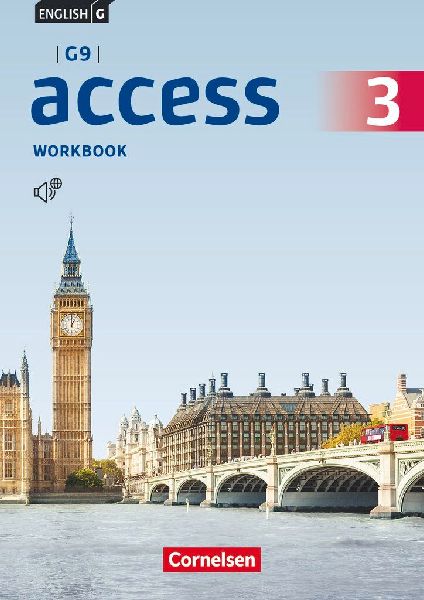 English G Access - G9 - Band 3: 7. Schuljahr - Workbook mit Au...