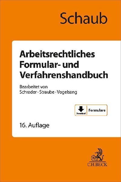 Arbeitsrechtliches Formular- und Verfahrenshandbuch