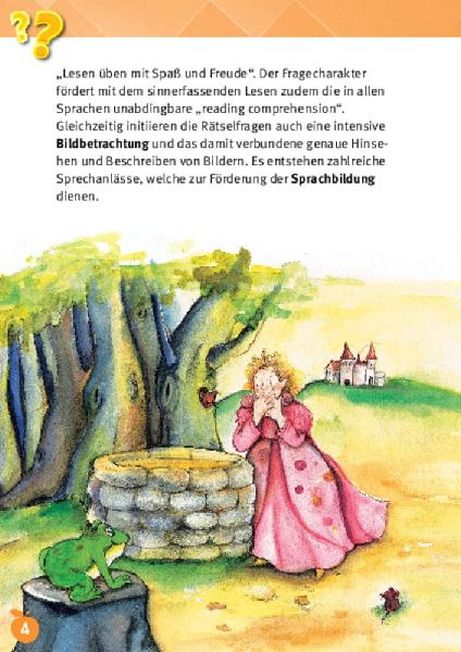 Lesen üben mit Bilderrätseln zum Froschkönig. 34 Bildkarten zur Leseförderung