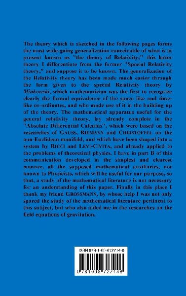 Mathematical Foundation of the General Theory of Relativity