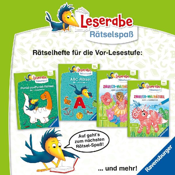 Leserabe Rätselspaß - Zauber-Malrätsel zum Lesenlernen: Feen (Vor-Lesestufe)