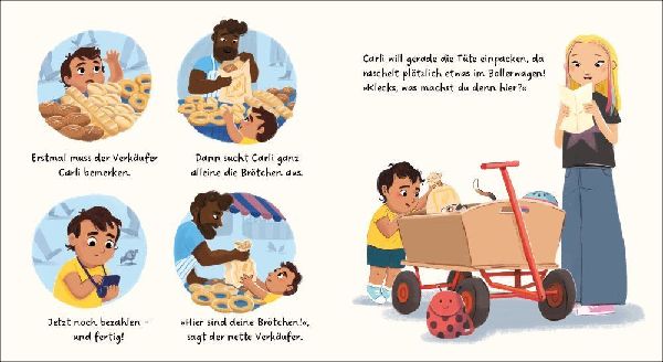 Carli und Klecks gehen auf den Markt