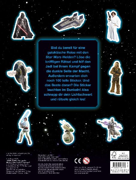 Disney Star Wars: Der große Glow-in-the-Dark-Stickerspaß: Stickern - Rätseln - Ausmalen