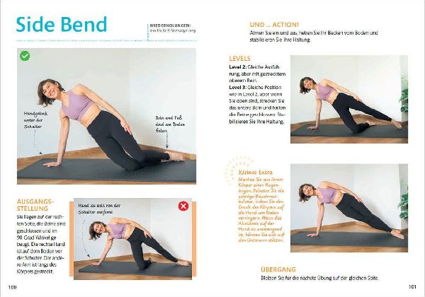 So geht Pilates richtig - 40 Übungen und ihre typischen Haltungsfehler. Von Beginn an sicher trainieren