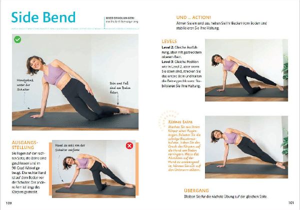 So geht Pilates richtig - 40 Übungen und ihre typischen Haltungsfehler. Von Beginn an sicher trainieren