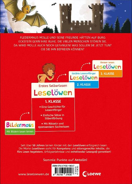 Leselöwen 1. Klasse - Fledermaus im Anflug (Großbuchstabenausgabe)