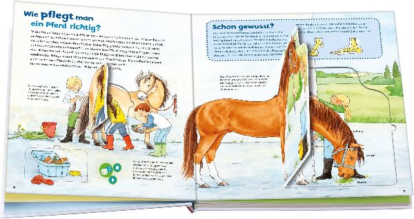 BOOKii® WAS IST WAS Junior Komm mit zu den Pferden und Ponys!