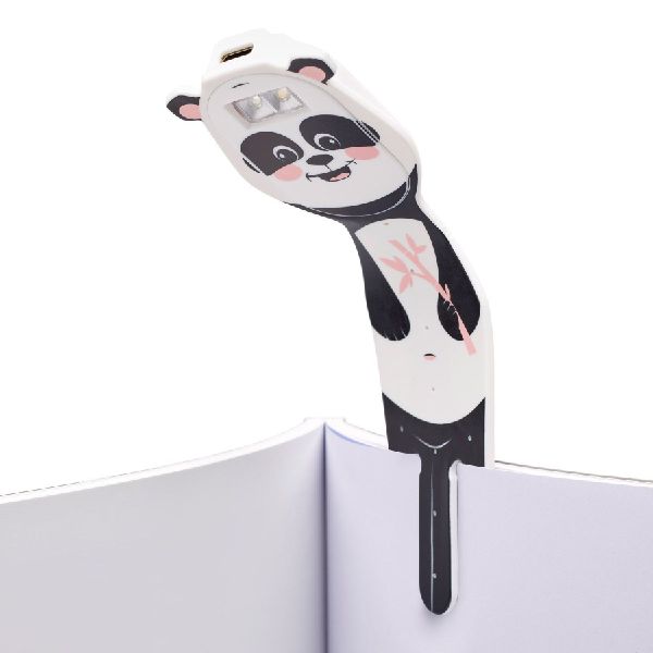 Flexilight Pals RC (Panda) - wiederaufladbares Leselicht - 2 in 1 Leselampe & Lesezeichen - LED Leselicht - Geschenk für Leser, Buchliebhaber - Deutsche Ausgabe
