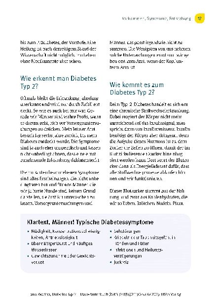 Diabetes Typ 2 - Das Männerbuch
