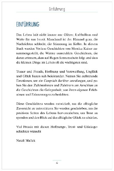 Hoffnungs-, Trost- und Glücksgeschichten für Senioren