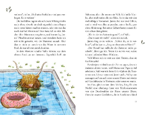 Die Kuh im Pool