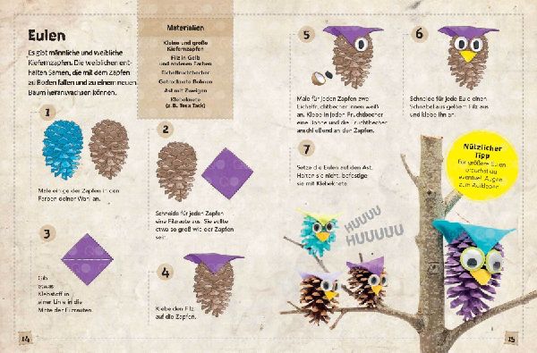 Das Naturbastelbuch für Kinder. 41 Projekte zum Basteln mit allem, was Wald, Wiese und Strand hergeben