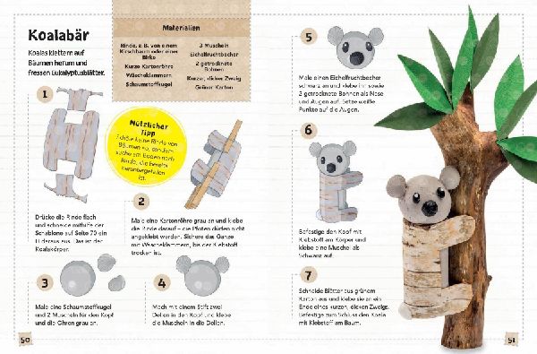Das Naturbastelbuch für Kinder. 41 Projekte zum Basteln mit allem, was Wald, Wiese und Strand hergeben