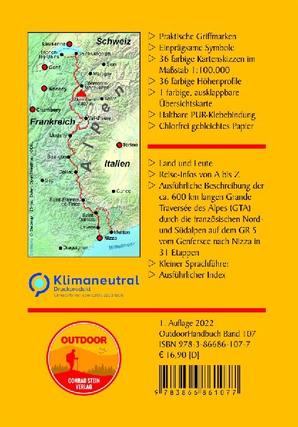 Frankreich: GR 5 Genfersee - Nizza Grande Traversée des Alpes (GTA)