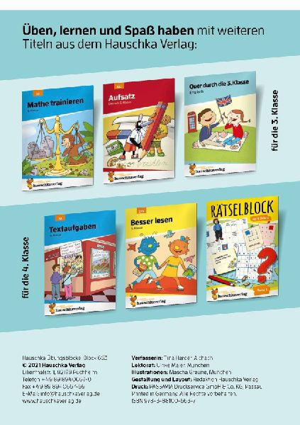 Quer durch die 3. Klasse, Mathe und Deutsch - Übungsblock