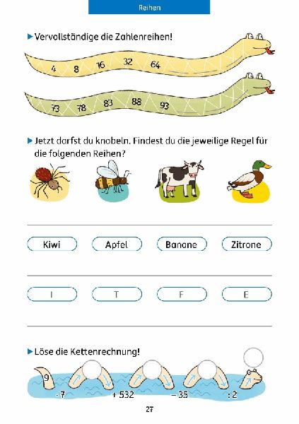 Quer durch die 3. Klasse, Mathe und Deutsch - Übungsblock